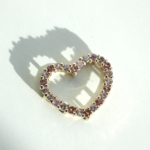 A Heart pendant with rhodolites P-00808