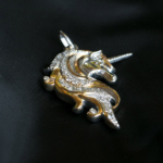 Luxury silver Unicorn pendant P-7828 - Image 4