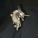 Luxury silver Unicorn pendant P-7828 - Image 3