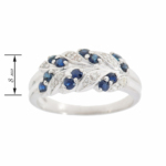 Silver sapphire ring R-15089 - Image 3