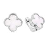 Golden mother-pearl "Clover" earrings big-size