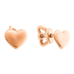 Tiny golden earrings "Hearts"