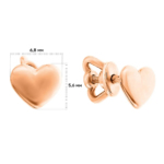 Tiny golden earrings "Hearts" - Image 3