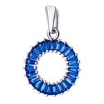 Silver round pendant