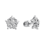 Серьги "Снежинки" в серебре E-00205