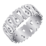 Stylish silver infinite ring R-5689