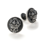 Запонки Серебряные «Gothic skulls»