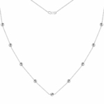 Лаконичное серебряное колье-чокер "Сферы" N-00694