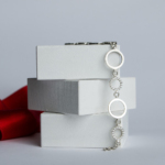 Silver bracelet with circles