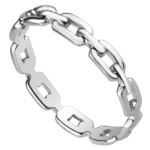 White gold chain-looking ring