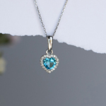 Cute silver pendant with various color heart crystals - Image 4