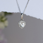 Cute silver pendant with various color heart crystals - Image 3