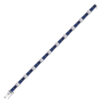 Luxury white gold bracelet with sapphires baguette cut BCS-6104w - Image 3