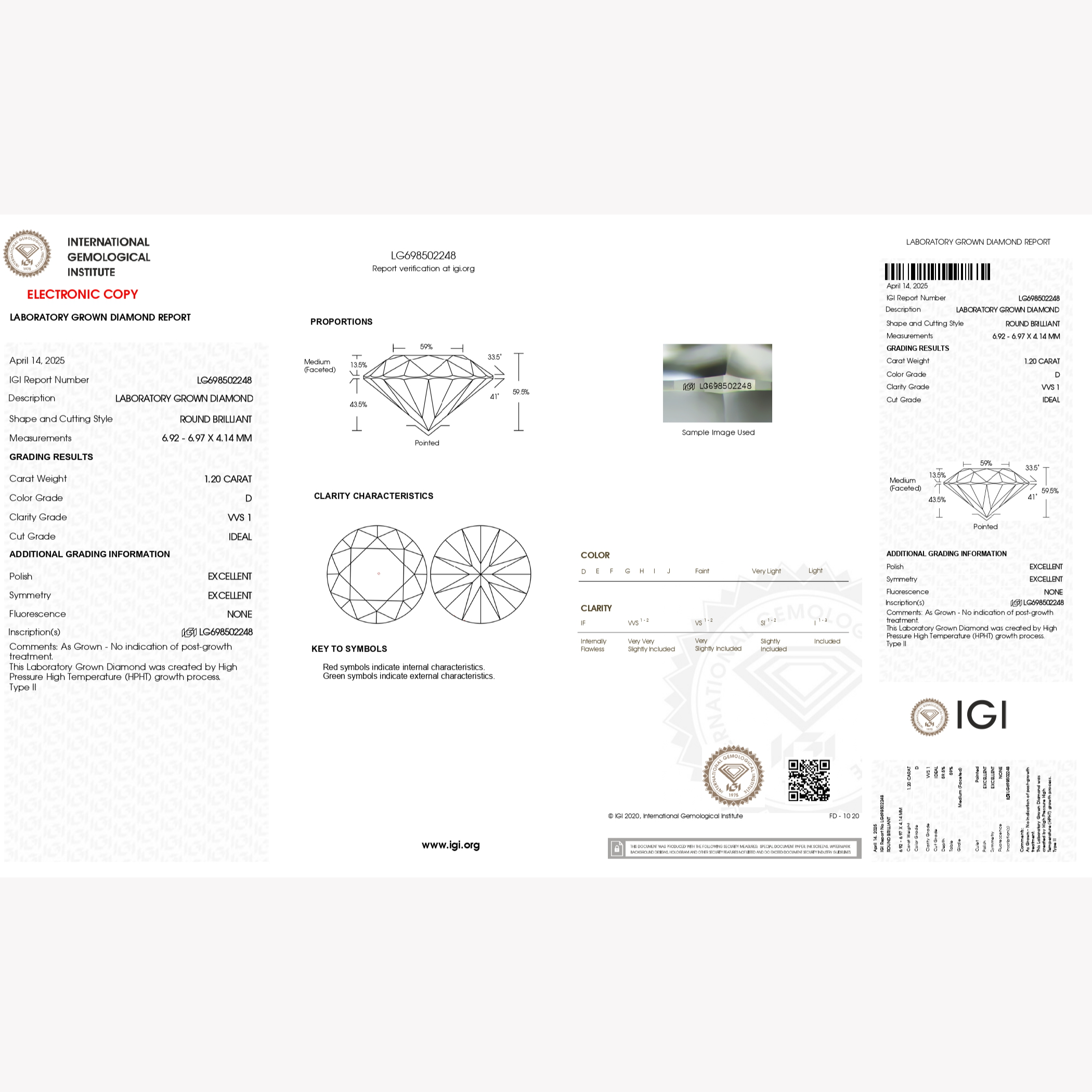 Помолвочное кольцо с лабораторным бриллиантом 1,20 карата "Eleanor" — изображение 7
