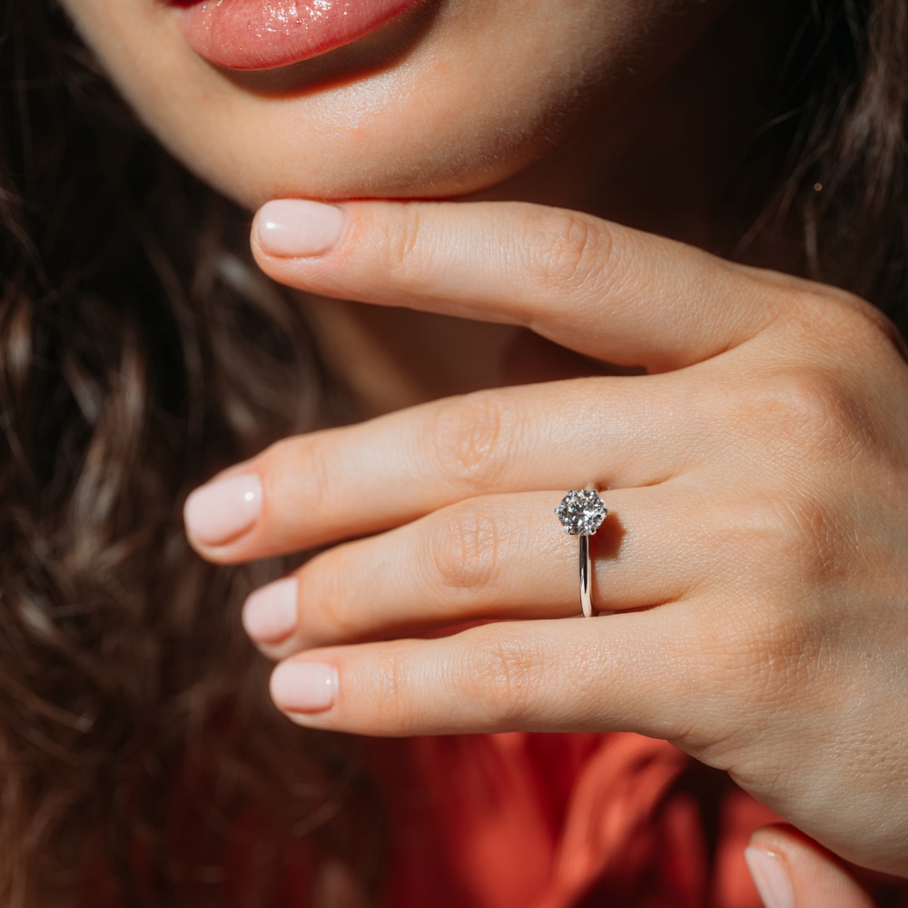 Помолвочное кольцо с лабораторным бриллиантом 1,20 карата "Eleanor" — изображение 4