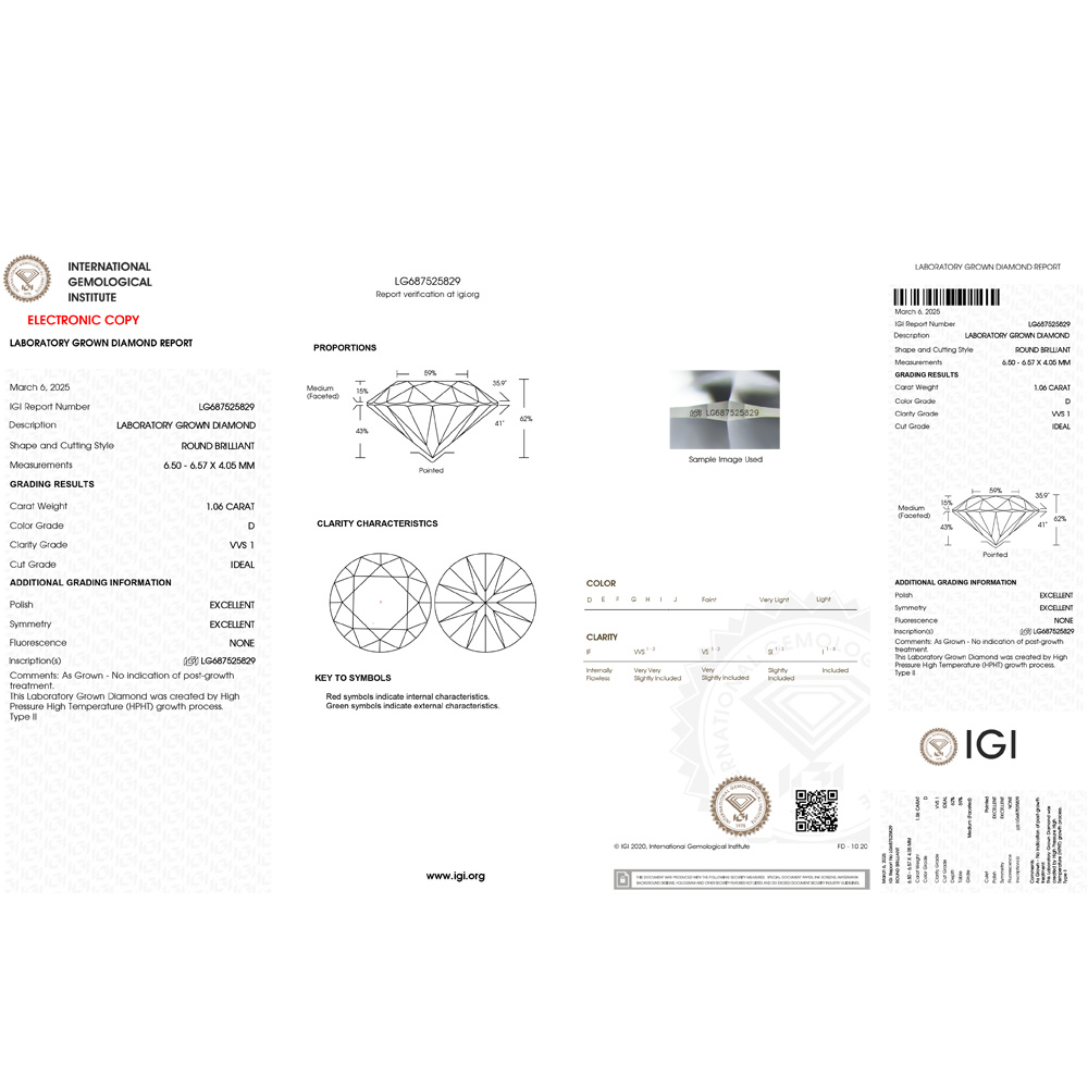 Серьги-пусеты из белого золота 585 пробы с лабораторными бриллиантами по 1,06 карата "Celeste" — изображение 5