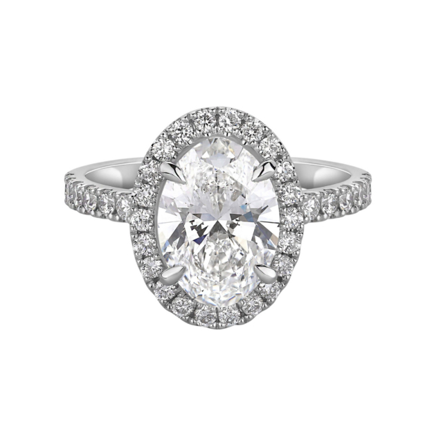 Кольцо с 2 каратным овальным лабораторным бриллиантом "Grace"