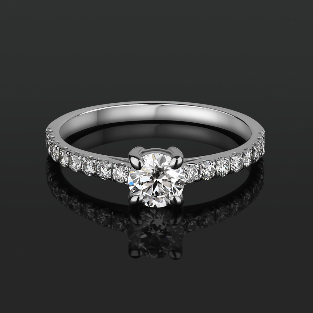 Rosalynn — кольцо с 0.5 карат лабораторным бриллиантом в белом золоте — изображение 4